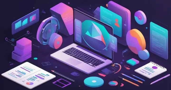 Symbolbild zur strategischen Planung eines Webinars mit Laptop, Headset, Notizen und digitalen Tools